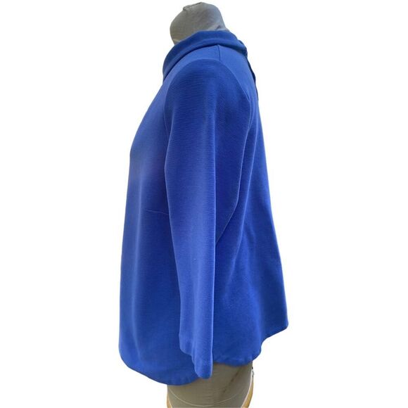 Talbots Funnel Neck Button Back 3/4 Length Sleeves Periwinkle Blue Size 2X - Picture 8 of 10